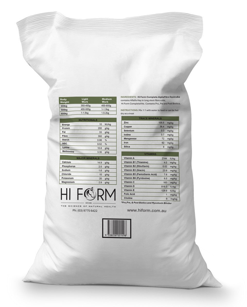 Hi Form Equicube AlphaFibre 1 pallet 40 bags freight included