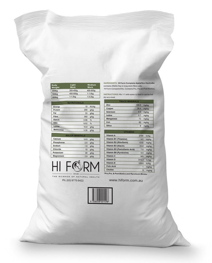 Hi Form Equicube AlphaFibre 1 pallet 40 bags freight included