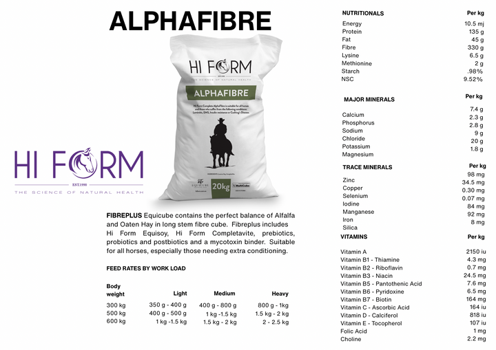 Hi Form Equicube AlphaFibre 1 pallet 40 bags freight included