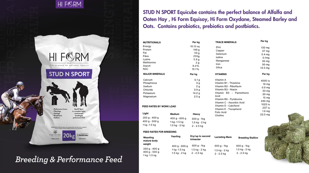 Hi Form Complete Stud N Sport Pallet 50 bags including freight